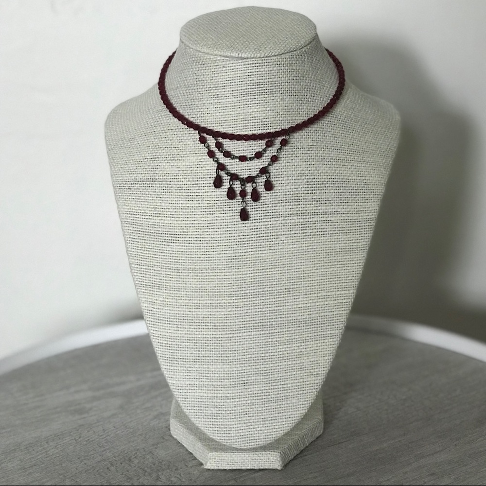 ⬇️ PRICE DROP! Deep Red Jewel Choker